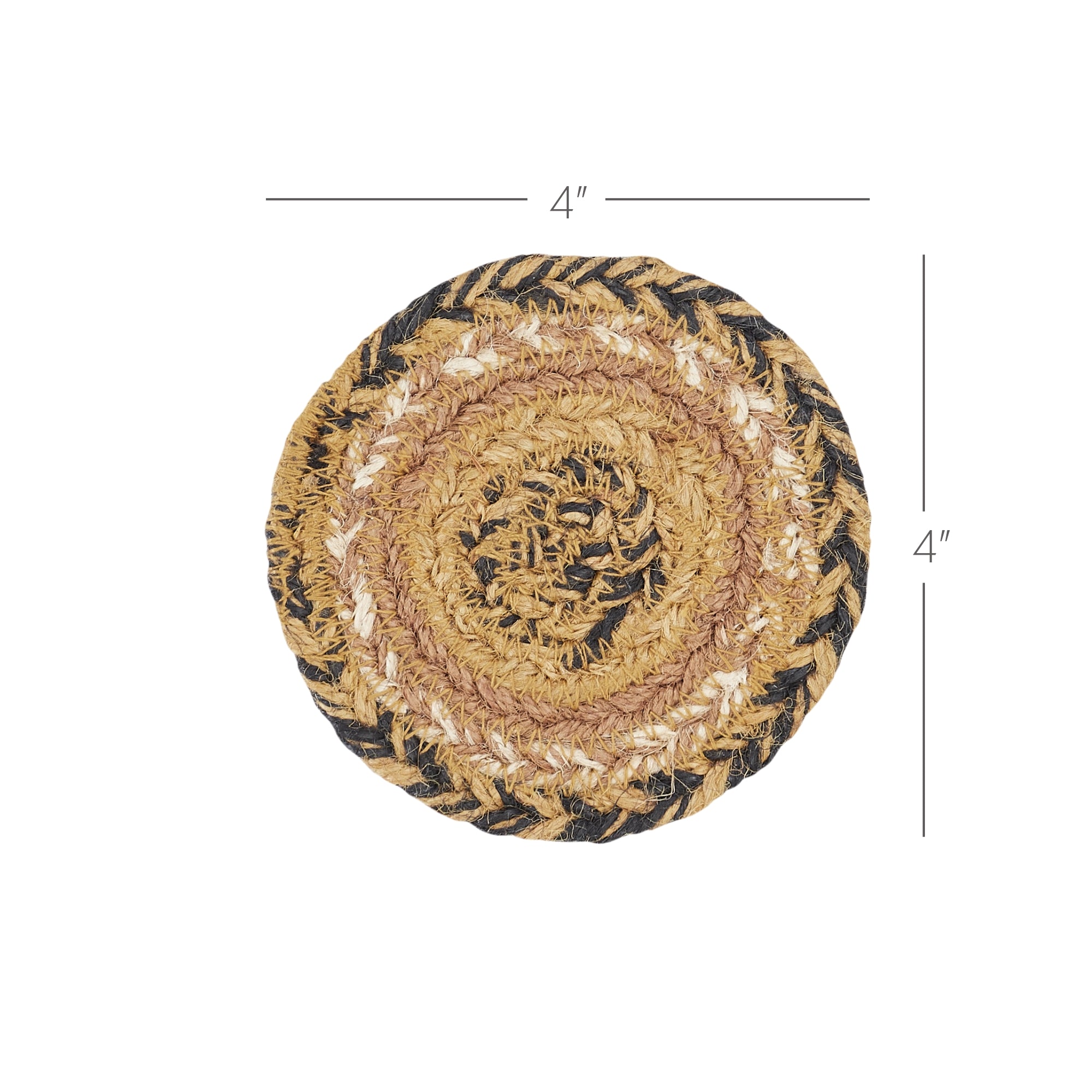 VHC Brands Kettle Grove Jute Coaster - Thumbnail 4