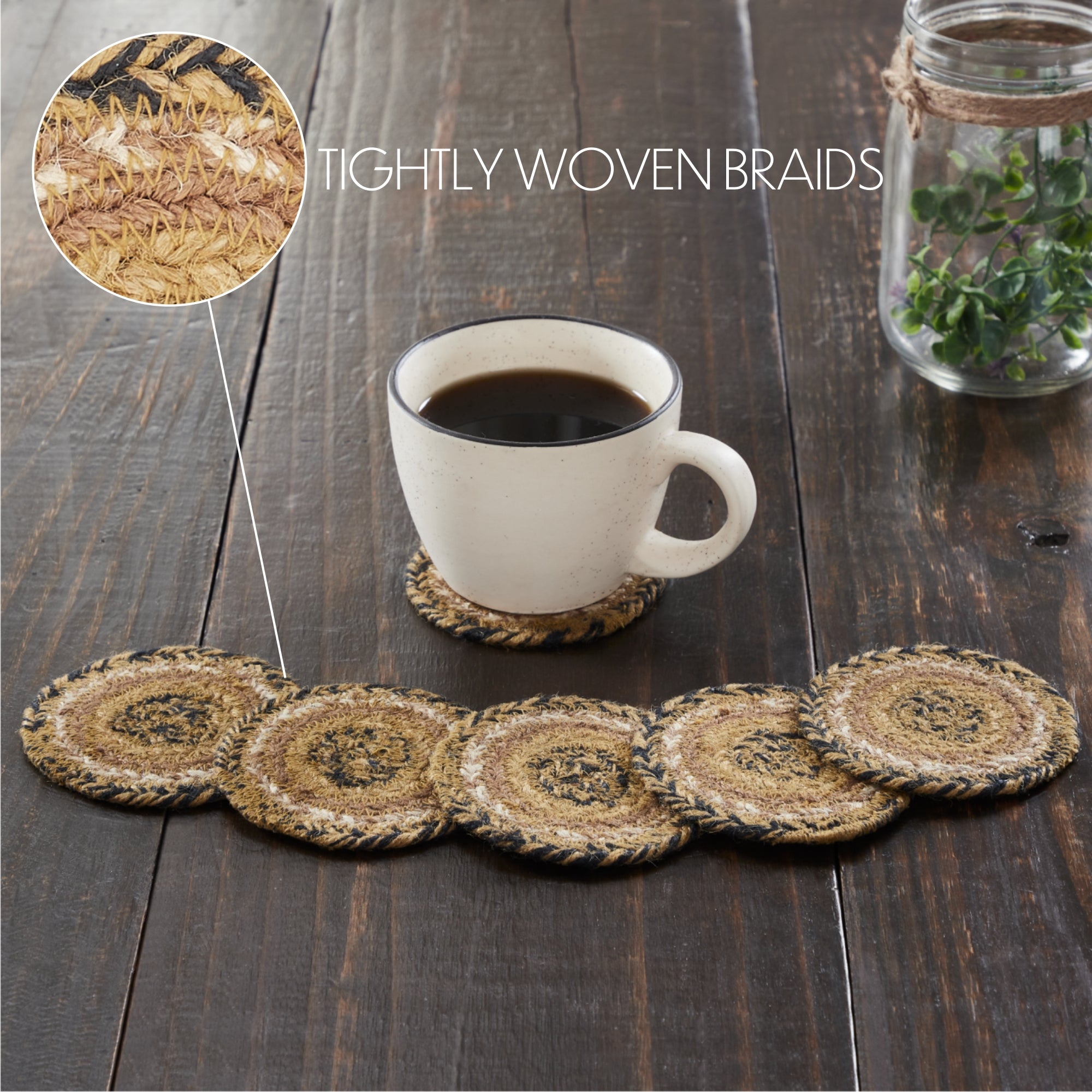 VHC Brands Kettle Grove Jute Coaster - Thumbnail 5