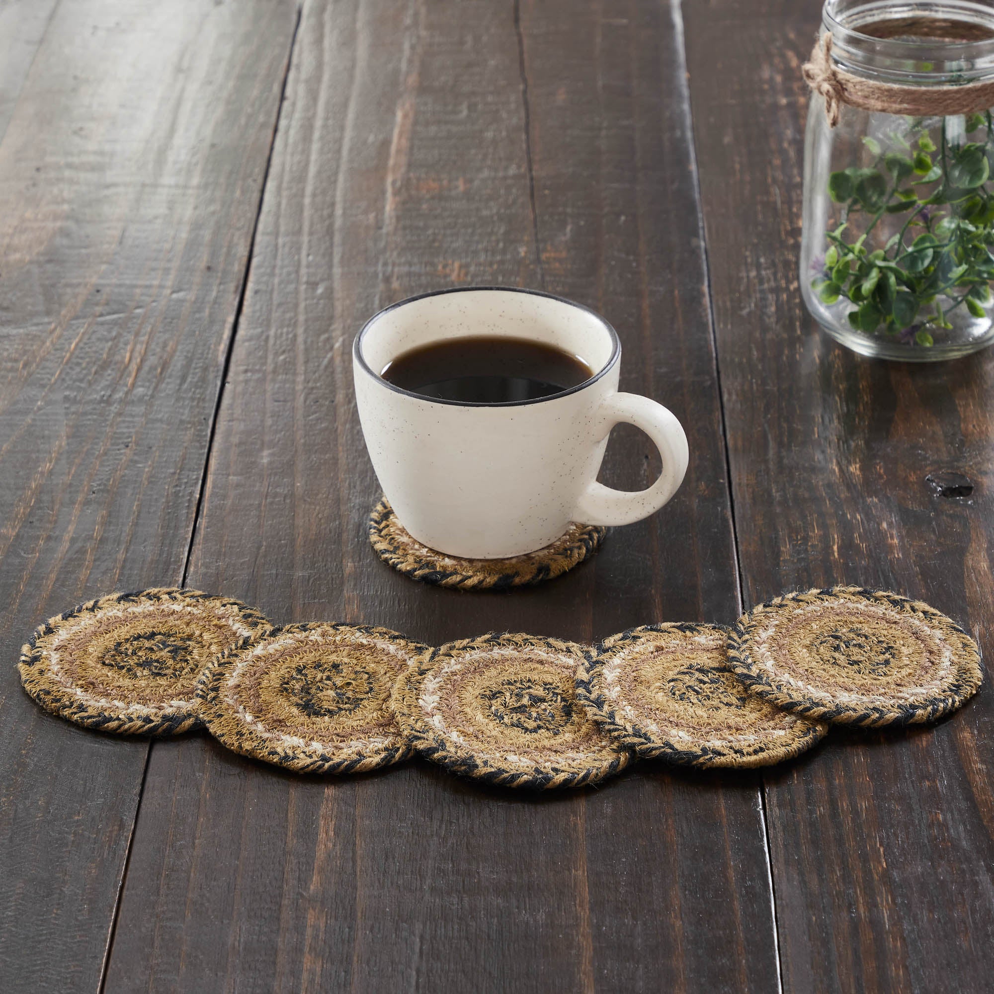 VHC Brands Kettle Grove Jute Coaster