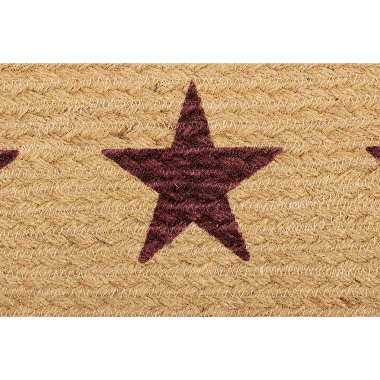 30593-Burgundy-Tan-Jute-Placemat-Stencil-Stars-Set-of-6-12x18-image-8