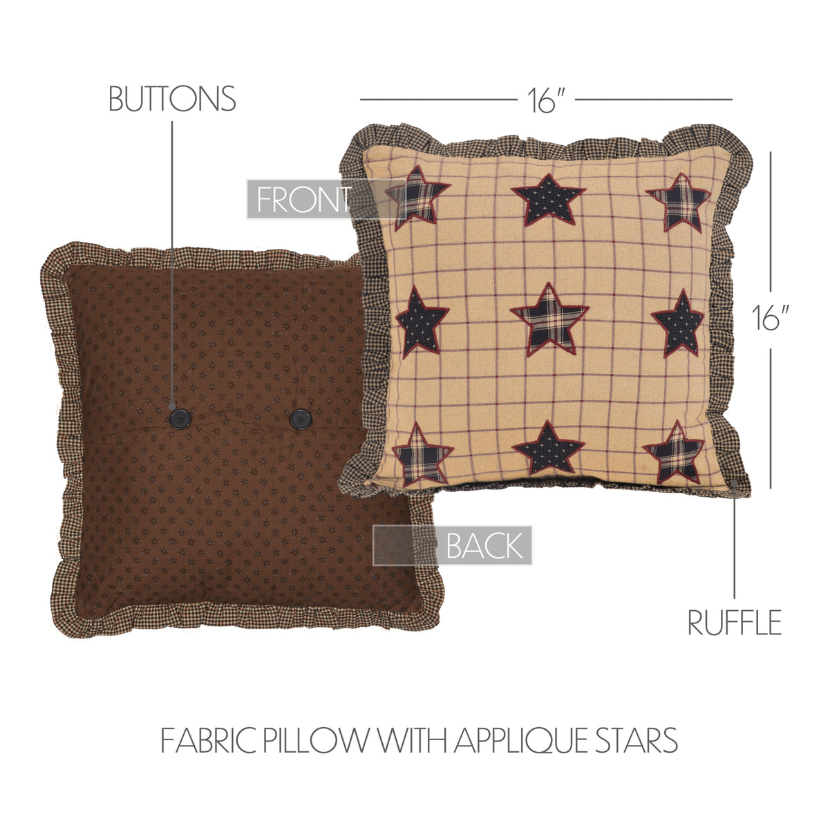 32687-Bingham-Star-Fabric-Pillow-with-Applique-Stars-16x16-image-1