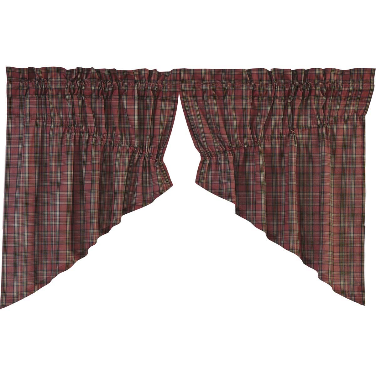 34058-Tartan-Red-Plaid-Prairie-Swag-Set-of-2-36x36x18-image-7