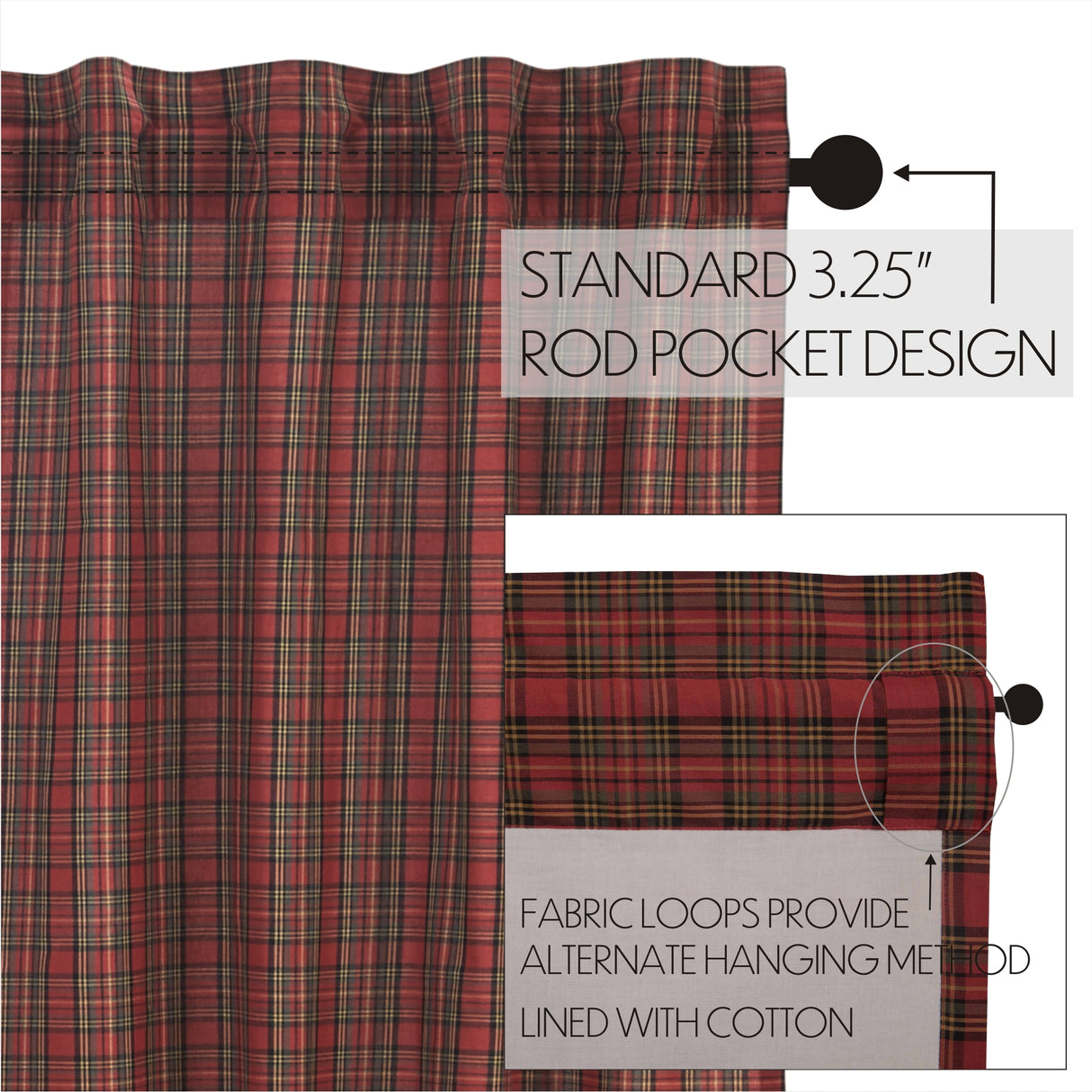 34128-Tartan-Red-Plaid-Swag-Set-of-2-36x36x16-image-4