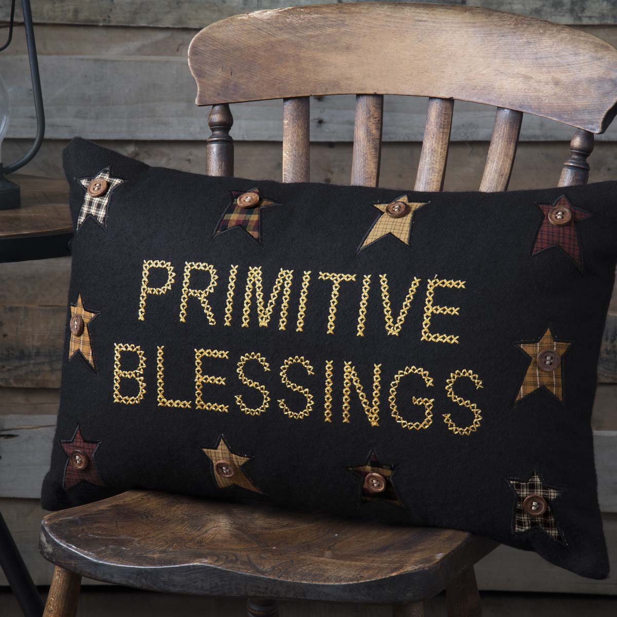 Heritage Farms Primitive Check Pillow - 16x16