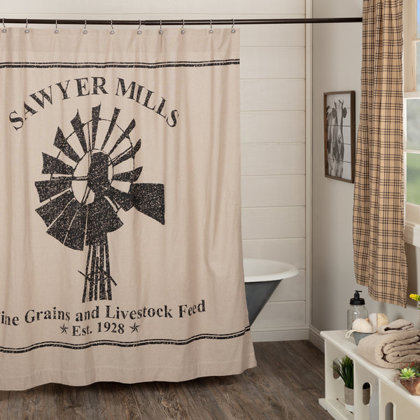 Windmill Shower Curtain - Sawyer Mill - The Village Country Store