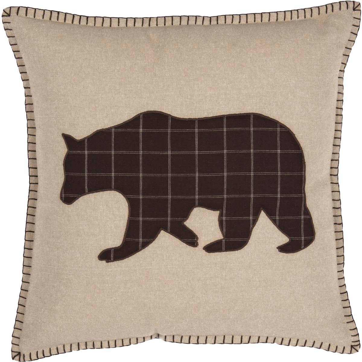 VHC Brands Wyatt Bear Applique Pillow