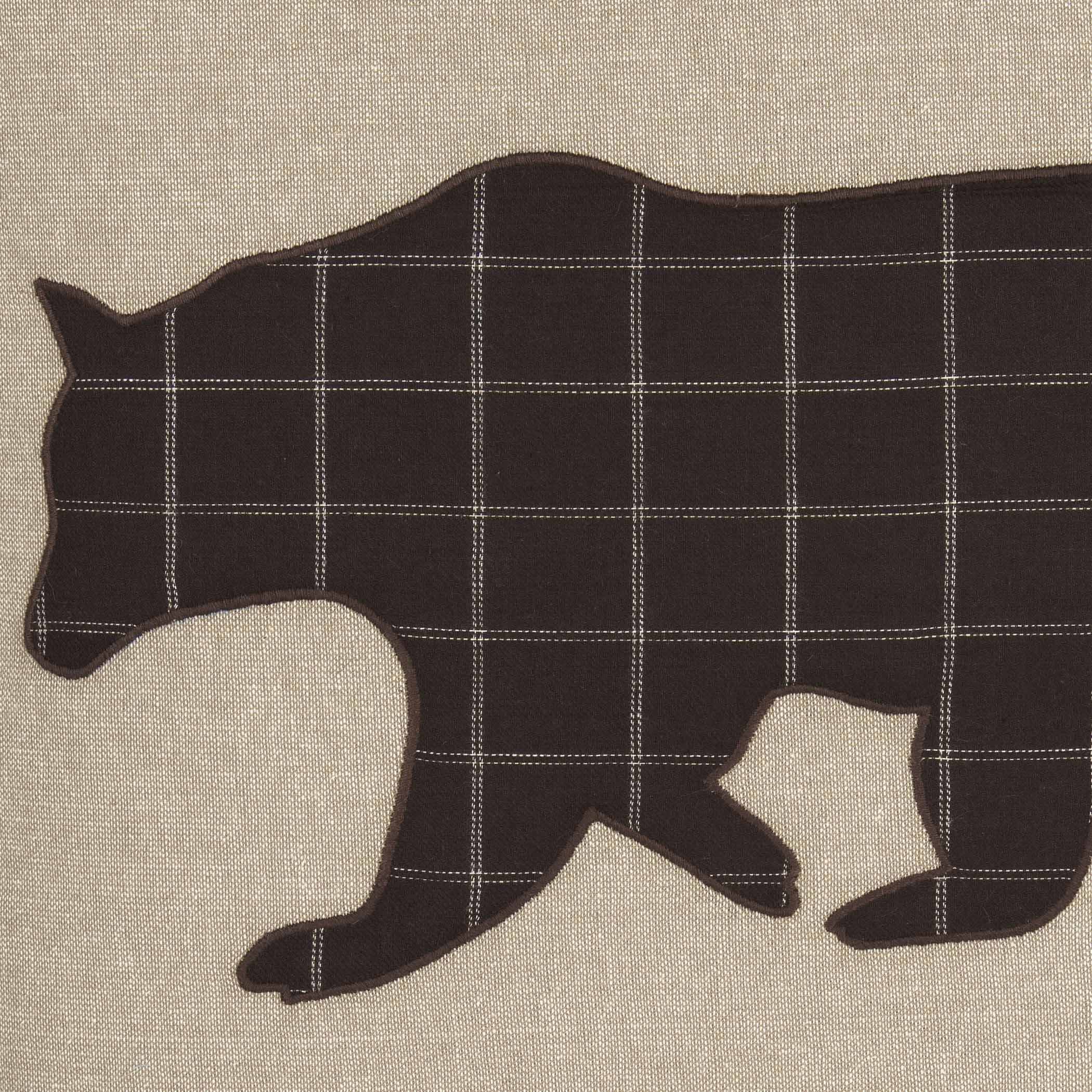 VHC Brands Wyatt Bear Applique Pillow - Thumbnail 5