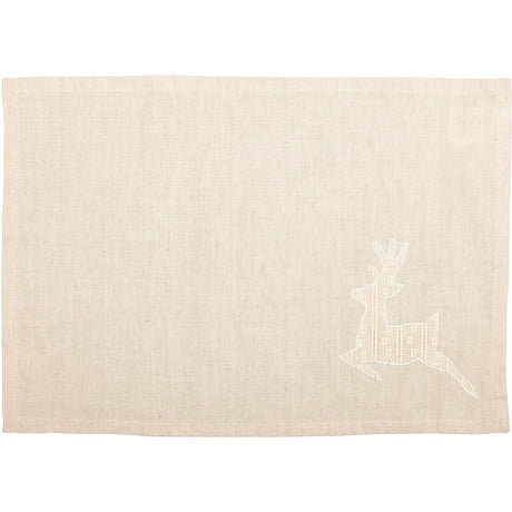 38637-Creme-Lace-Deer-Placemat-Set-of-6-12x18-image-2
