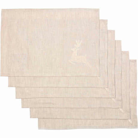 38637-Creme-Lace-Deer-Placemat-Set-of-6-12x18-image-5