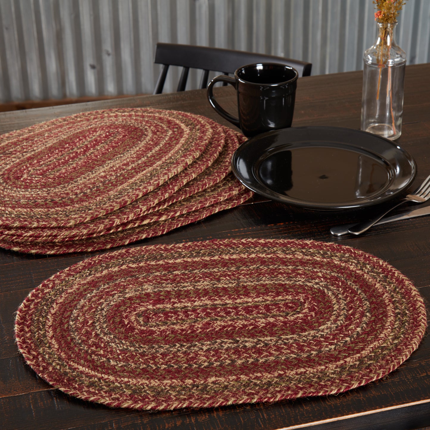 Prairie Wood Placemats - Chindi Set of 6 - Country Village Shoppe