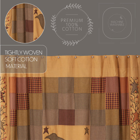 45783-Heritage-Farms-Applique-Crow-and-Star-Shower-Curtain-72x72-image-5