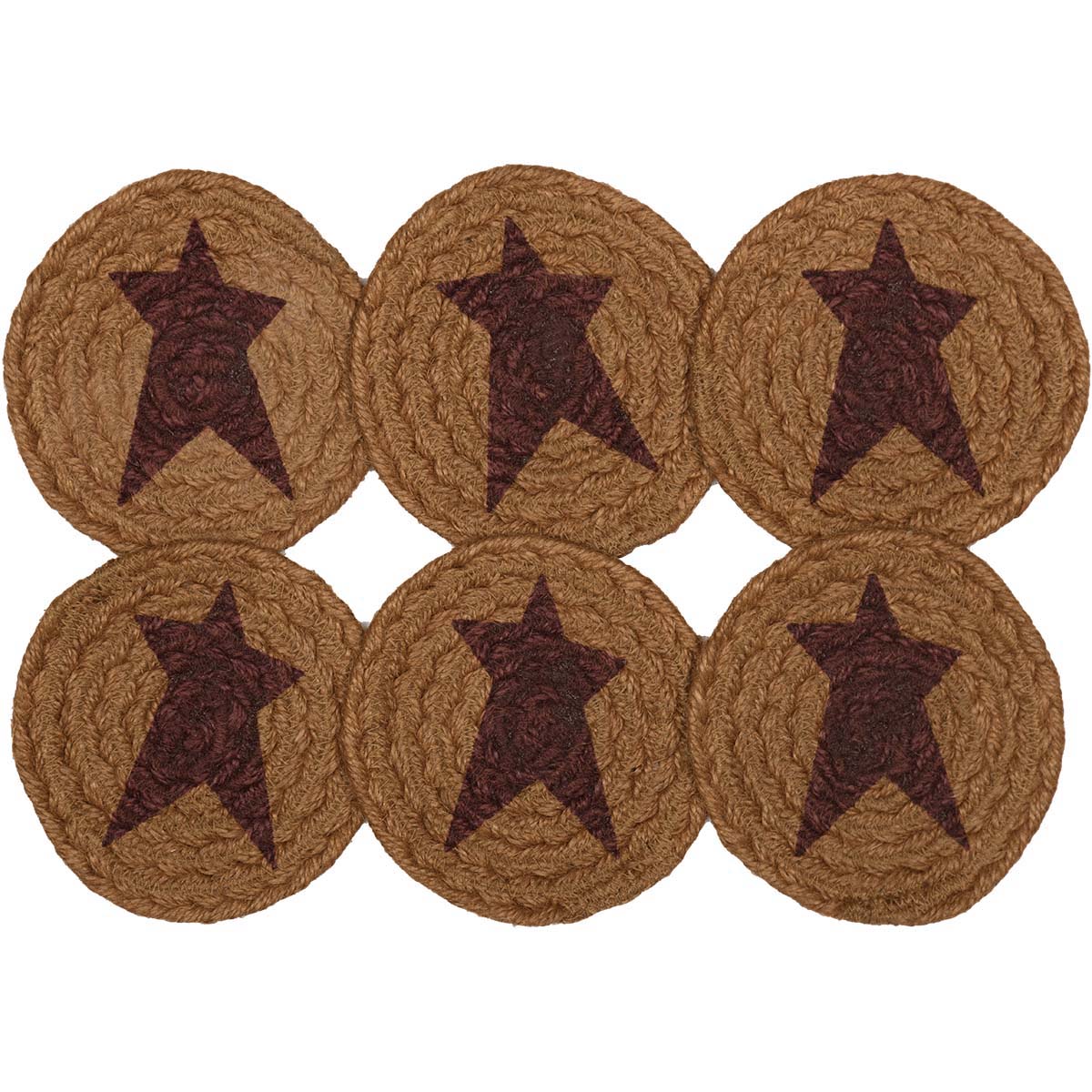VHC Brands Heritage Farms Star Jute Coaster