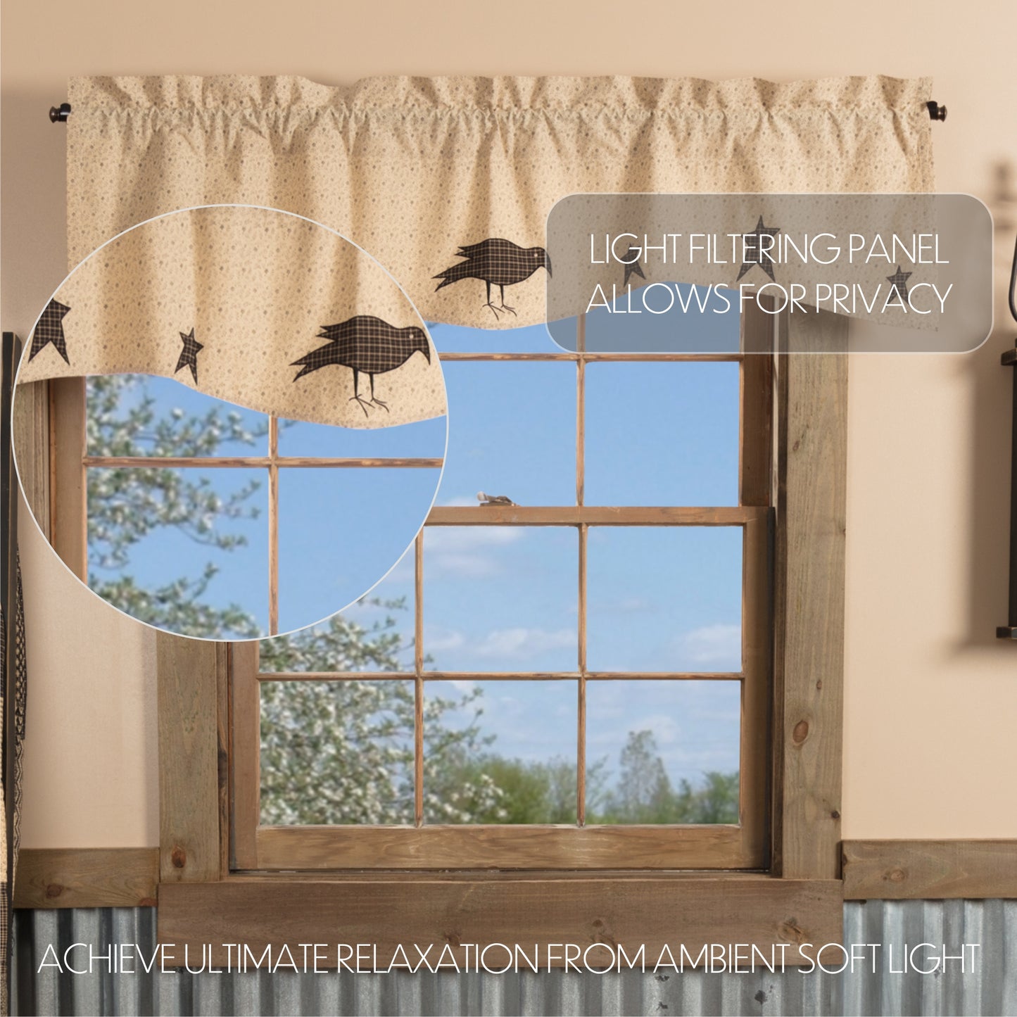45793-Kettle-Grove-Applique-Crow-and-Star-Valance-16x60-image-2