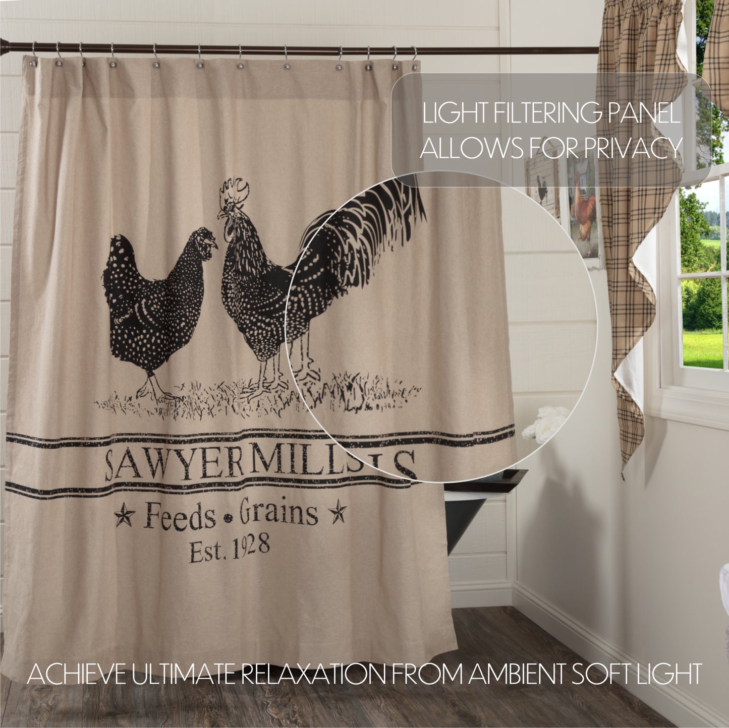 45802-Sawyer-Mill-Charcoal-Poultry-Shower-Curtain-72x72-image-2