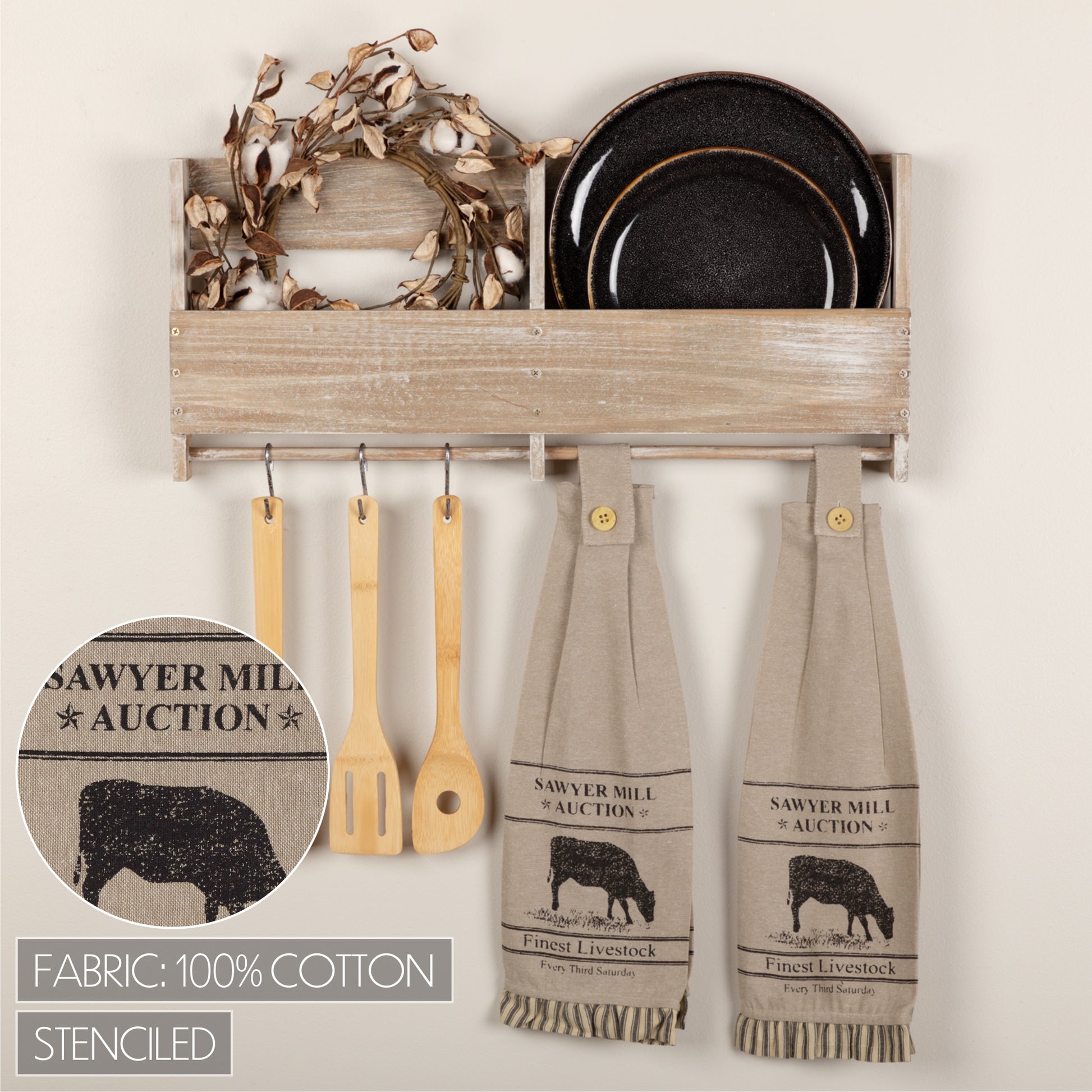 45803-Sawyer-Mill-Charcoal-Cow-Button-Loop-Kitchen-Towel-Set-of-2-image-2
