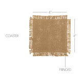 51162-Burlap-Natural-Coaster-Set-of-12-Fringed-4x4-image-1