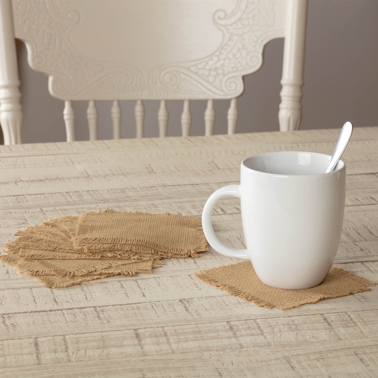 51162-Burlap-Natural-Coaster-Set-of-12-Fringed-4x4-image-3