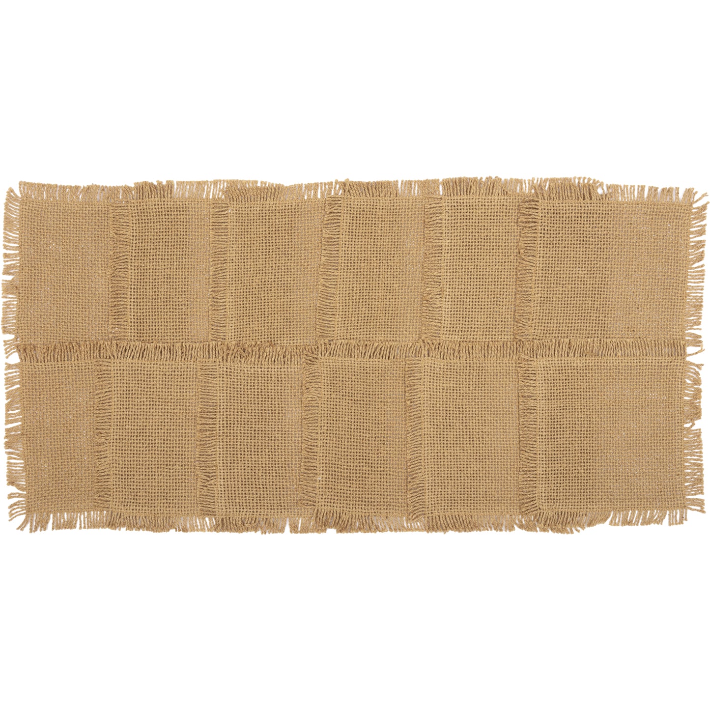 51162-Burlap-Natural-Coaster-Set-of-12-Fringed-4x4-image-4