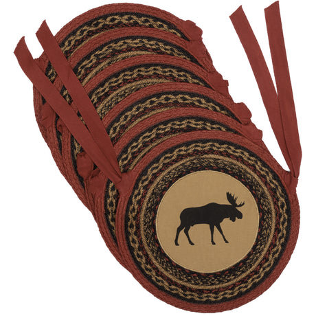 51207-Cumberland-Moose-Applique-Jute-Chair-Pad-15-inch-Diameter-Set-of-6-image-4