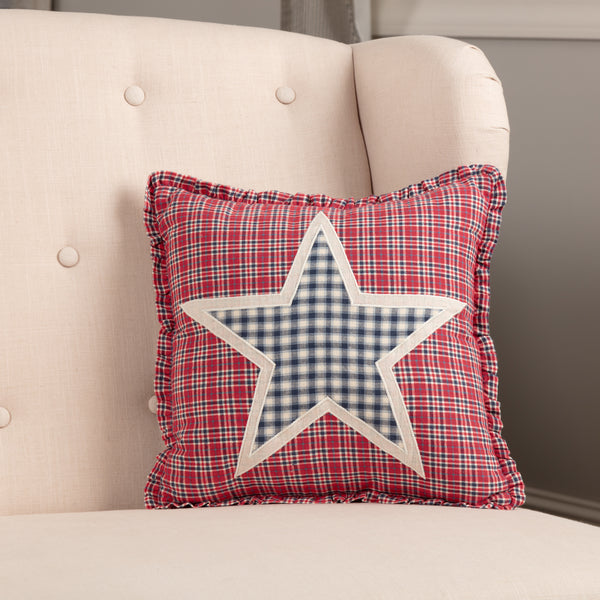 Sawyer Mill Blue Barn Star Pillow - 18x18