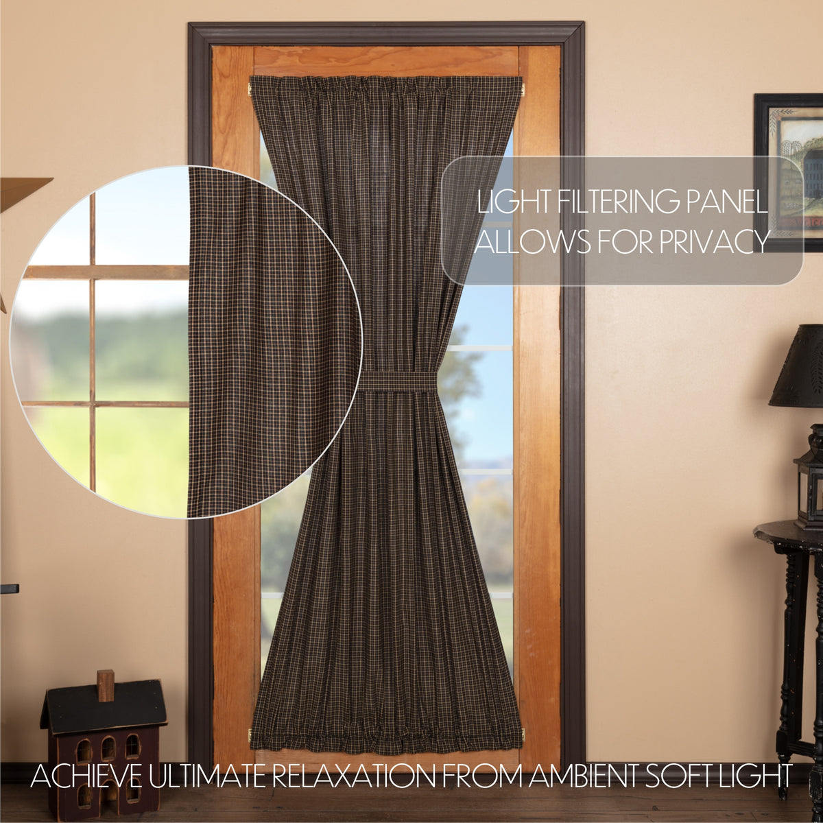 Window 72x40 Kettle Grove Plaid Door Panel 72x40 – VHC Brands Home Decor