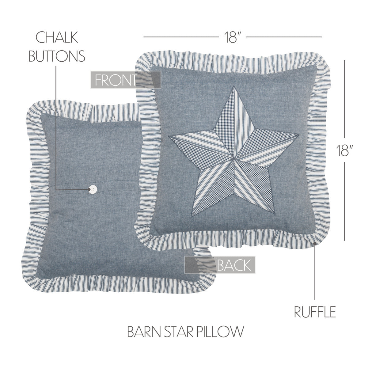 51268-Sawyer-Mill-Blue-Barn-Star-Pillow-18x18-image-1