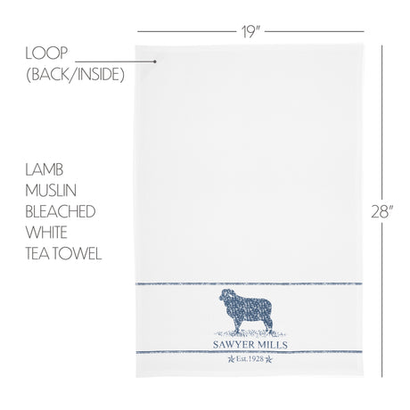 51290-Sawyer-Mill-Blue-Lamb-Muslin-Bleached-White-Tea-Towel-19x28-image-1