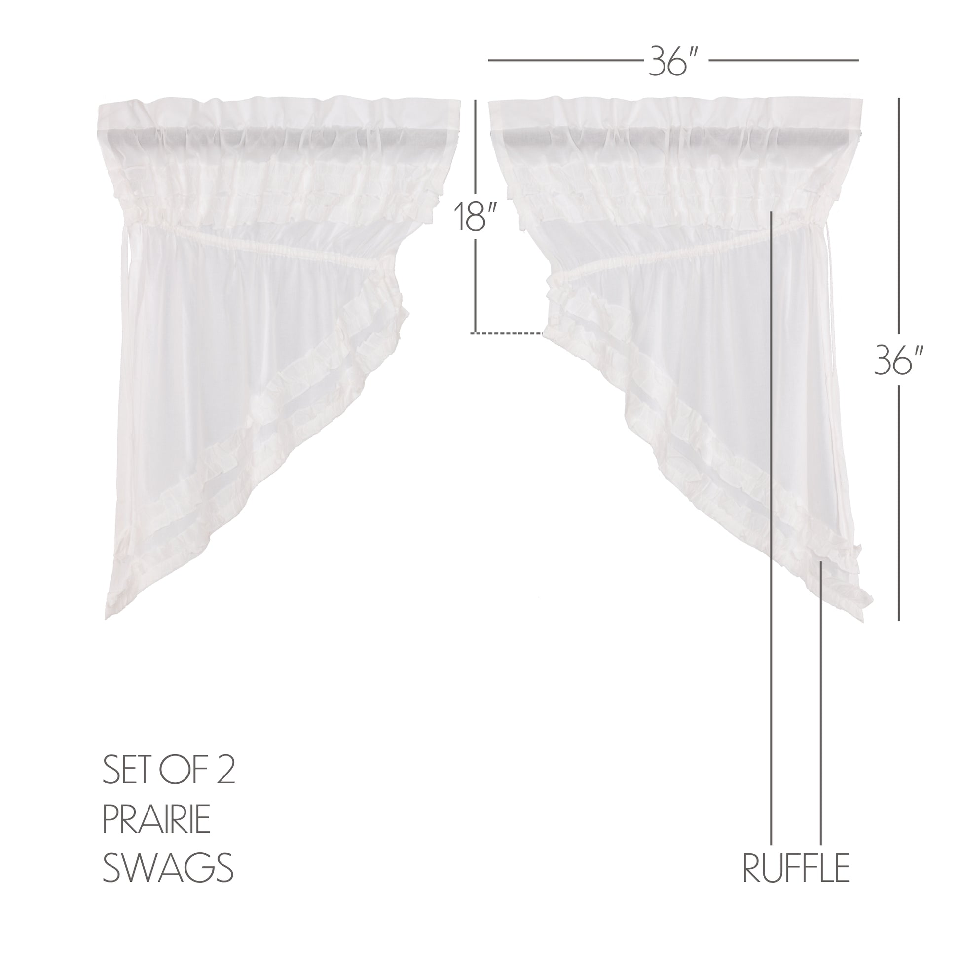 51402-White-Ruffled-Sheer-Petticoat-Prairie-Swag-Set-of-2-36x36x18-image-1