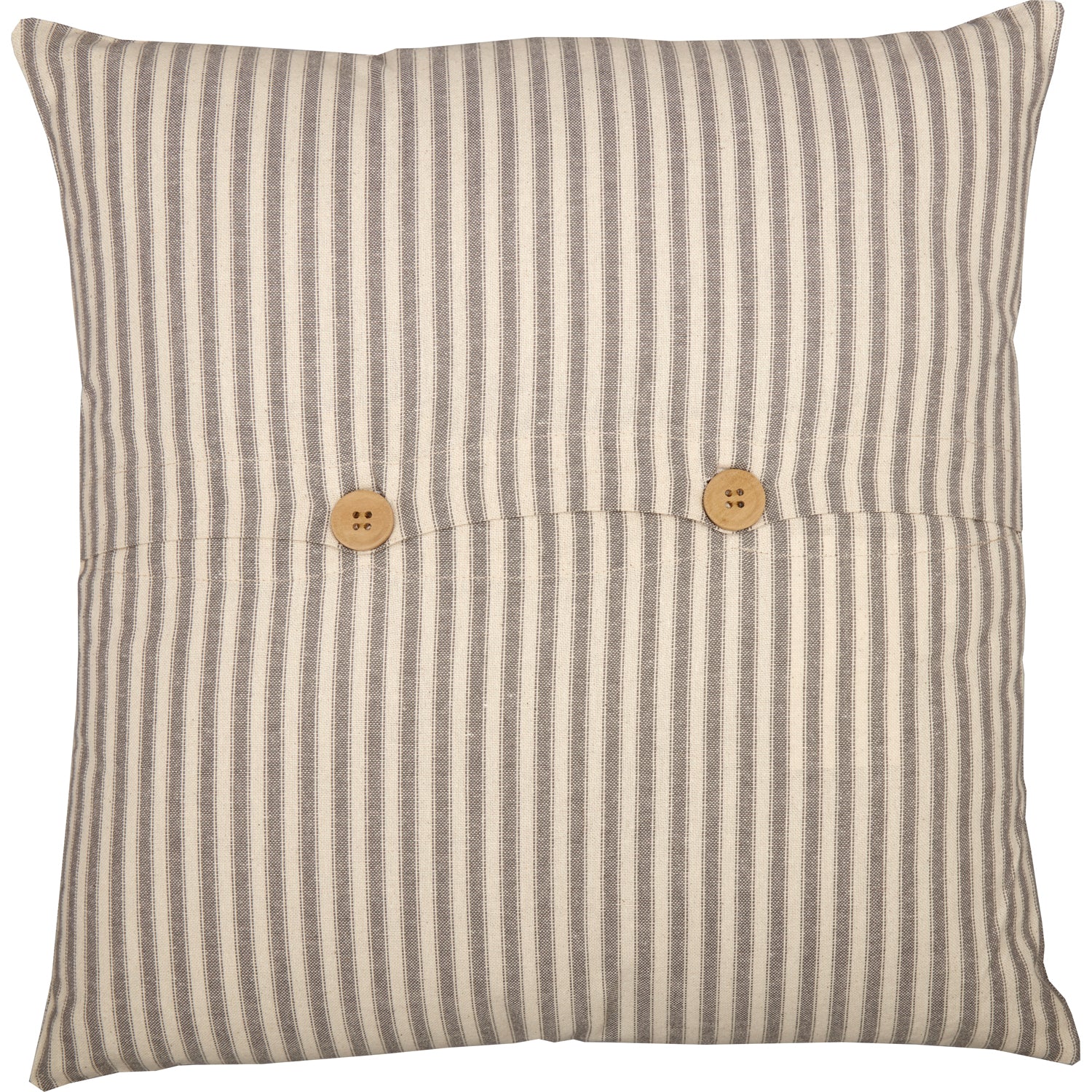 Gray Ticking Stripe Throw Pillow Cover 18x18