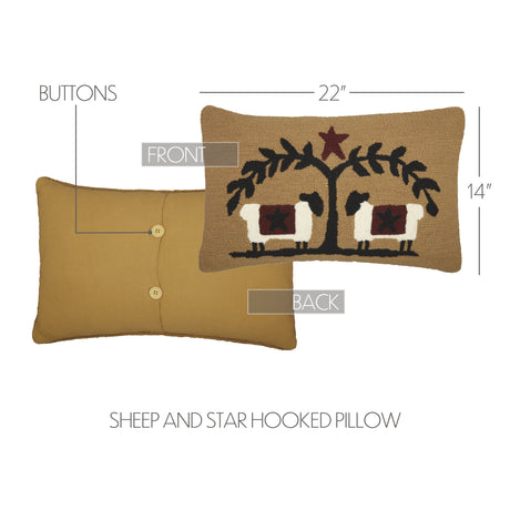 56697-Heritage-Farms-Sheep-and-Star-Hooked-Pillow-14x22-image-1