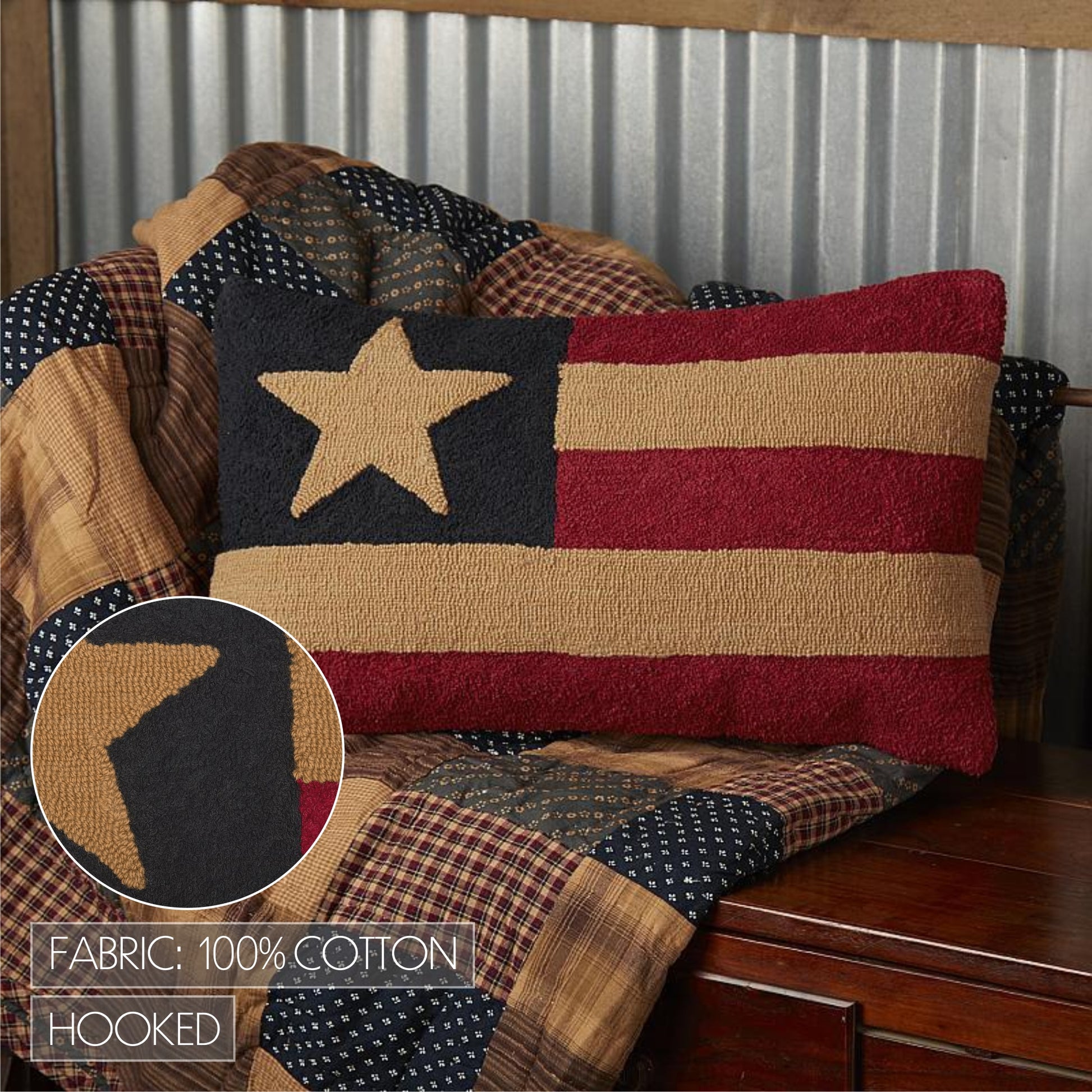 56747-Patriotic-Patch-Flag-Hooked-Pillow-14x22-image-2
