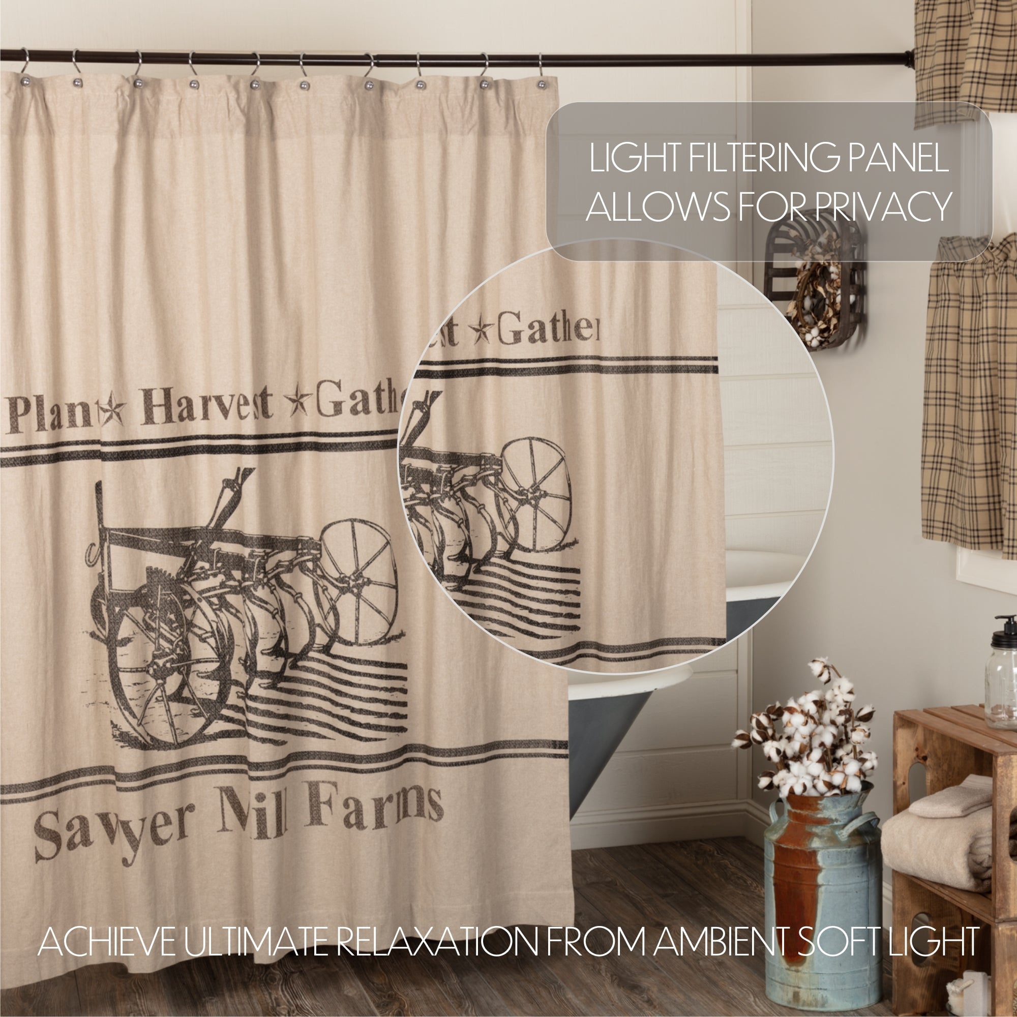 Seasonal Farmhouse Shower good Curtain