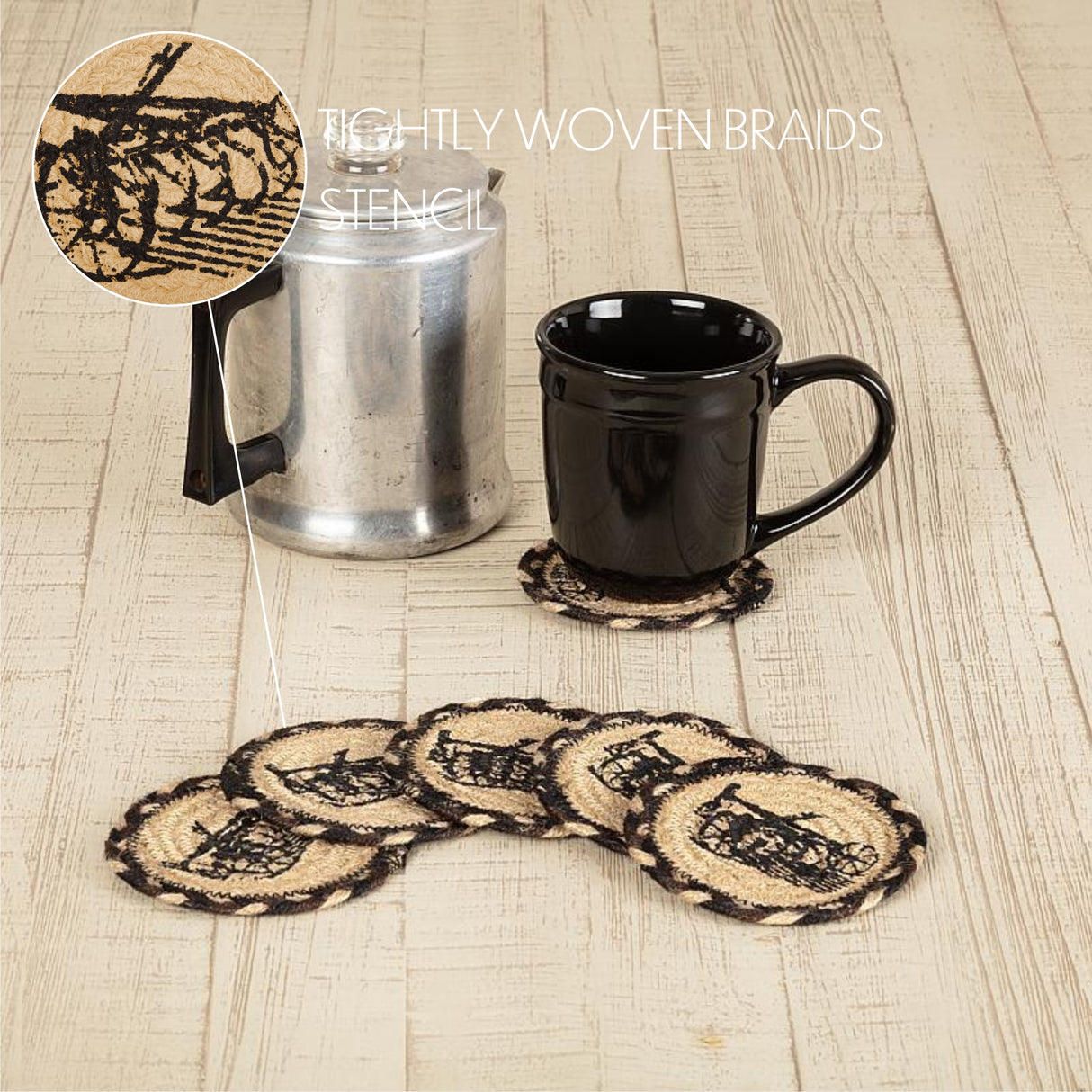 56767-Sawyer-Mill-Charcoal-Plow-Jute-Coaster-Set-of-6-image-1