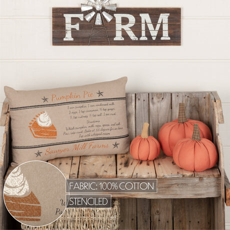 56777-Sawyer-Mill-Charcoal-Pumpkin-Pie-Recipe-Pillow-14x22-image-2