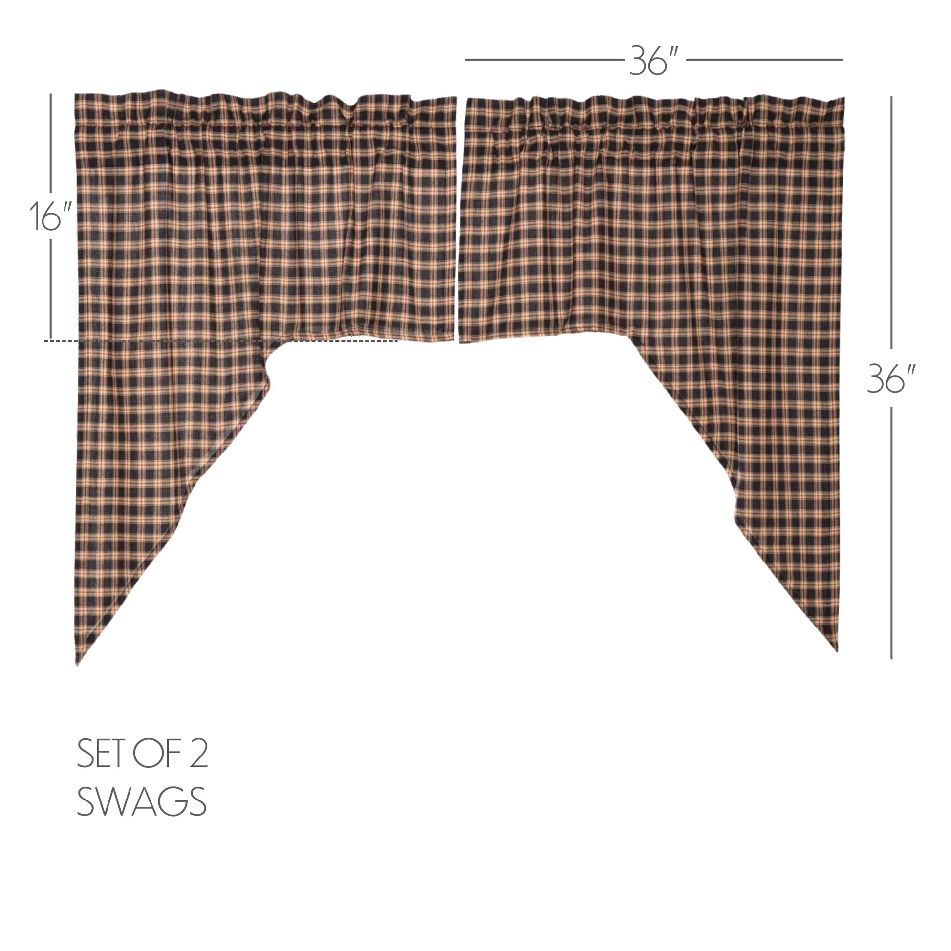 5933-Bingham-Star-Swag-Plaid-Set-of-2-36x36x16-image-1