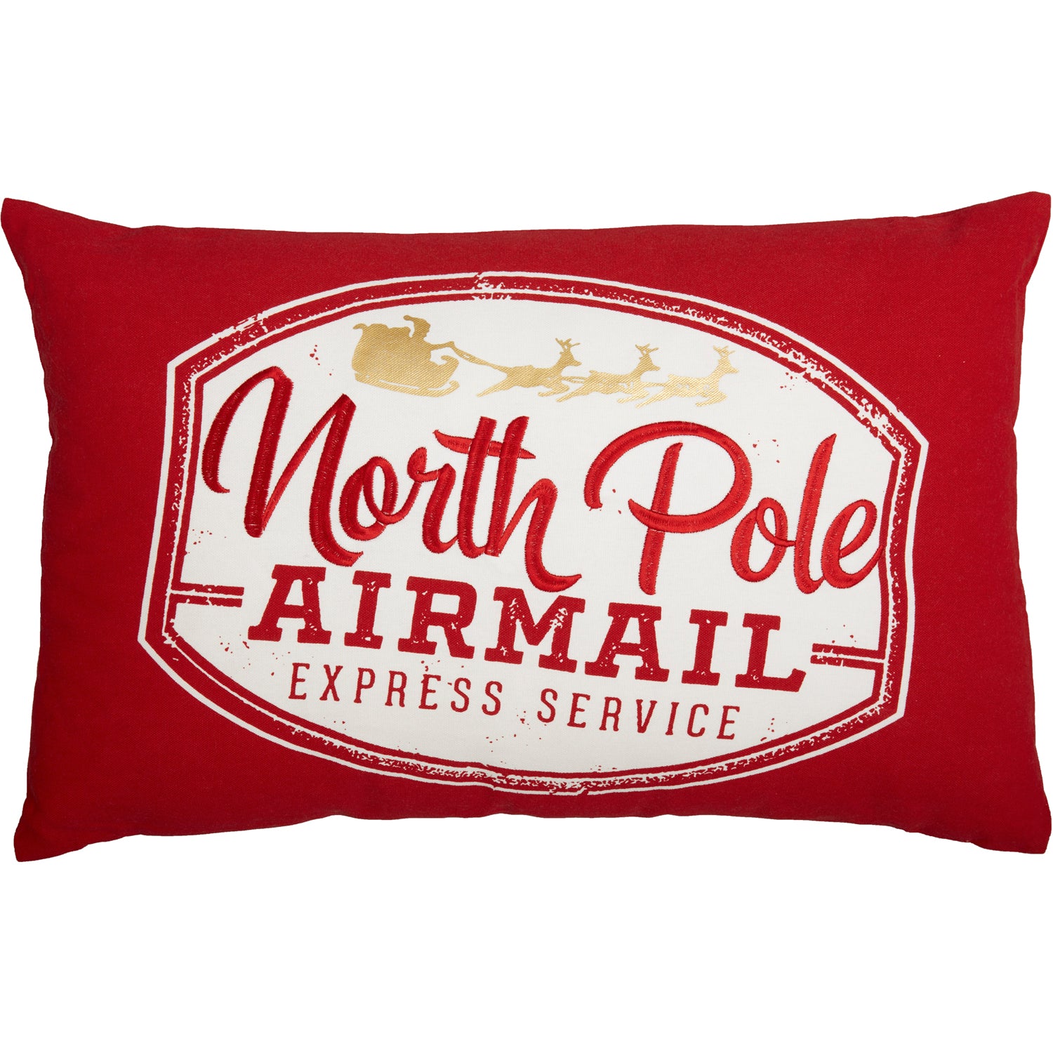 North Pole Trading Co. Merry Christmas Square Throw Pillow