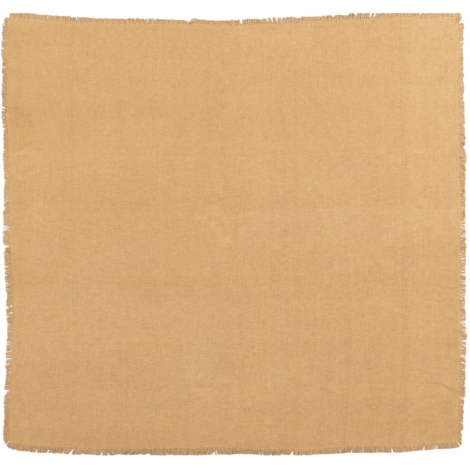 VHC Brands 60x60 Natural Burlap Square Tablecloth - Farmhouse Cotton Kitchen Dining Decor