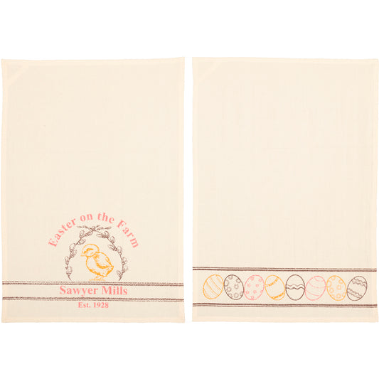 Farmhouse Kitchen Tea Towel Set of 2 19x28 Plow Sawyer Mill Charcoal V –  VHC Brands Home Decor