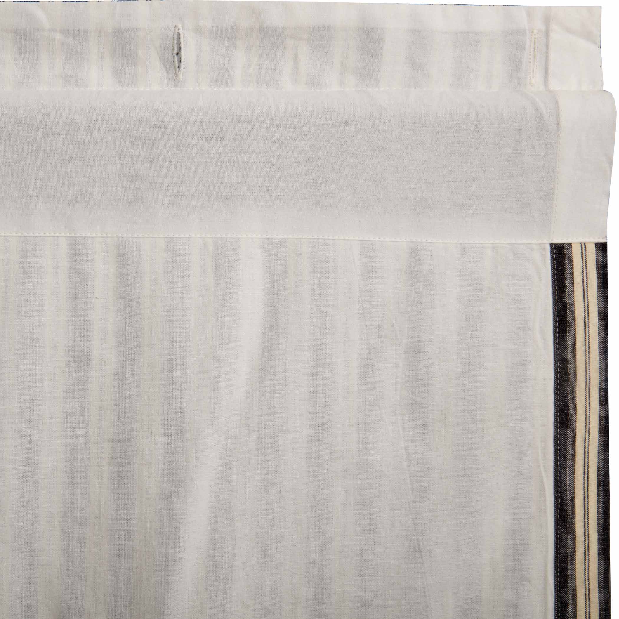 Farmhouse Shower Curtain 72x72 Ashmont Striped Grey Creme Cottage Bath  Decor VHC Brands