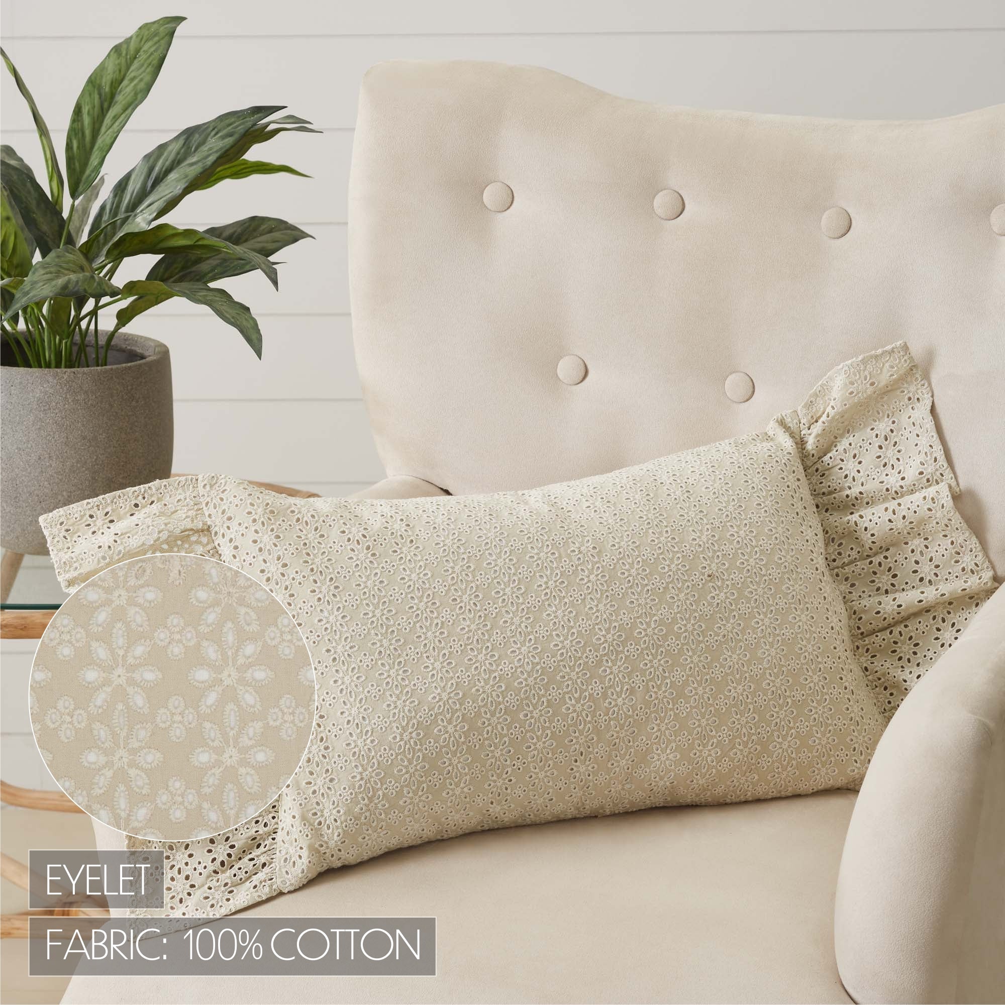 White eyelet clearance pillow cases