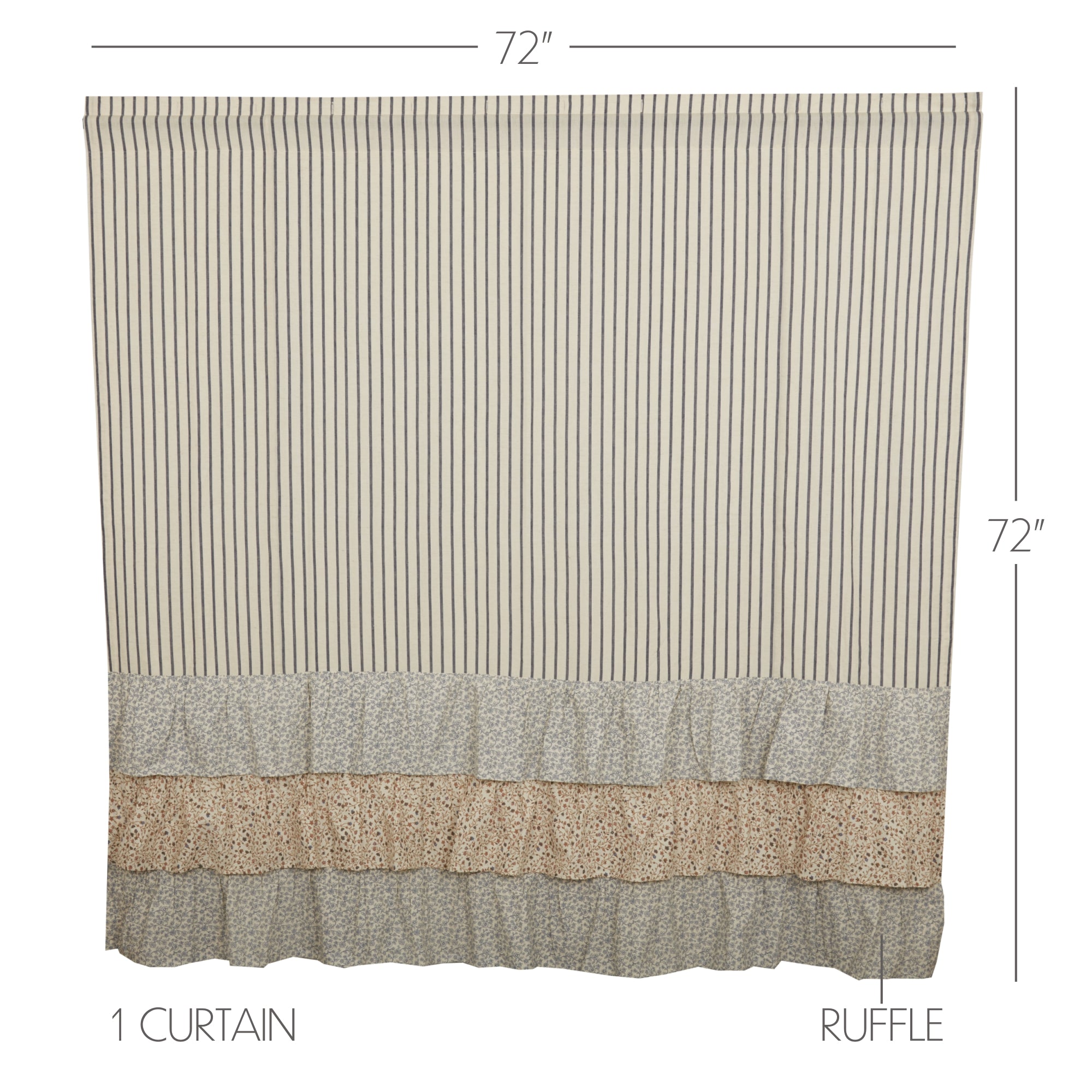 VHC Brands Kaila Shower Curtain - Thumbnail 3