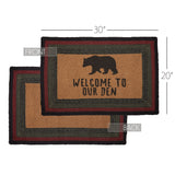 70596-Wyatt-Stenciled-Bear-Jute-Rug-Rect-Welcome-to-Our-Den-w-Pad-20x30-image-2