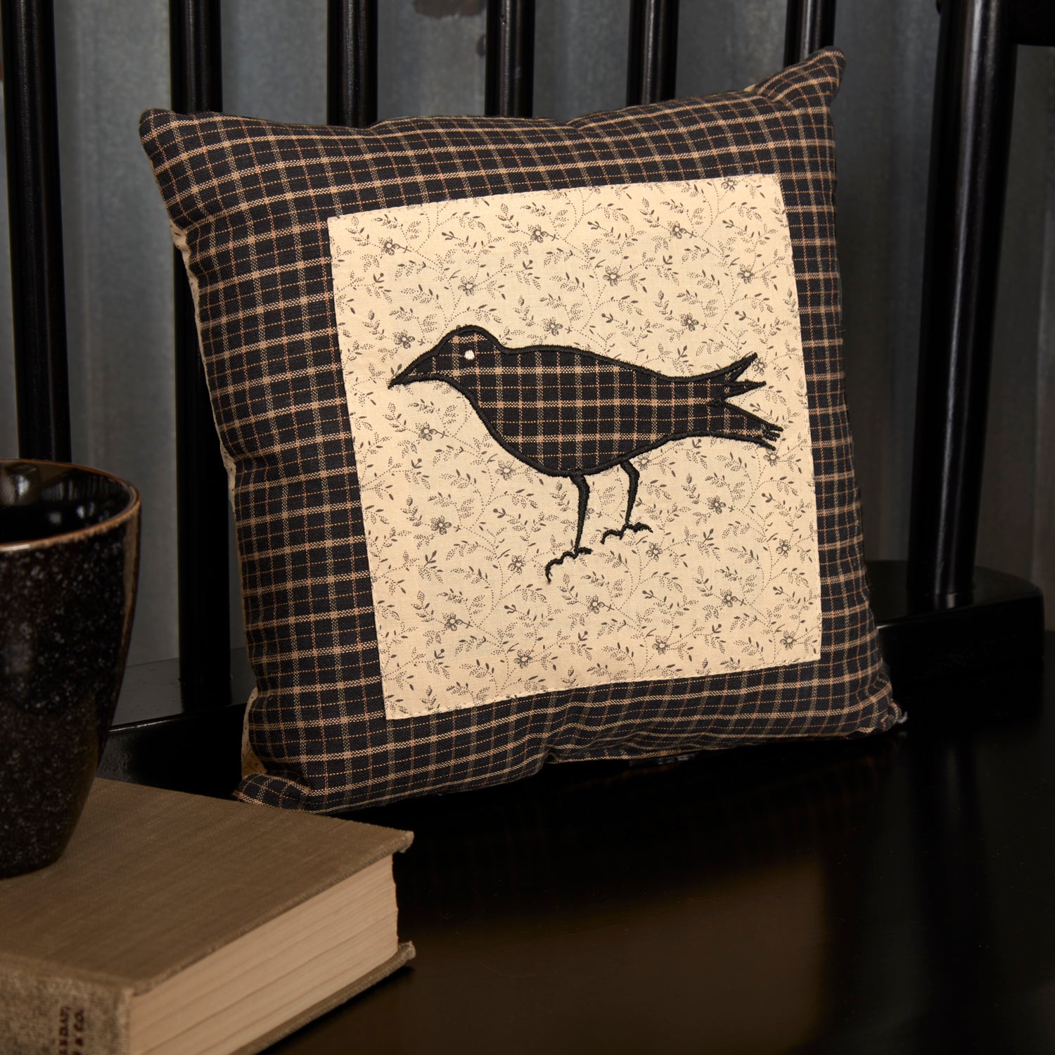 Kettle Grove Pillow Crow 10x10 VHC Brands Home Decor