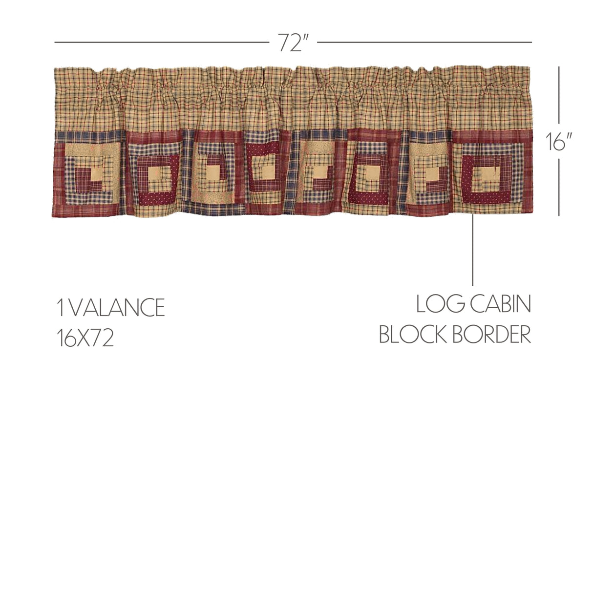 7510-Millsboro-Valance-Log-Cabin-Block-Border-16x72-image-1