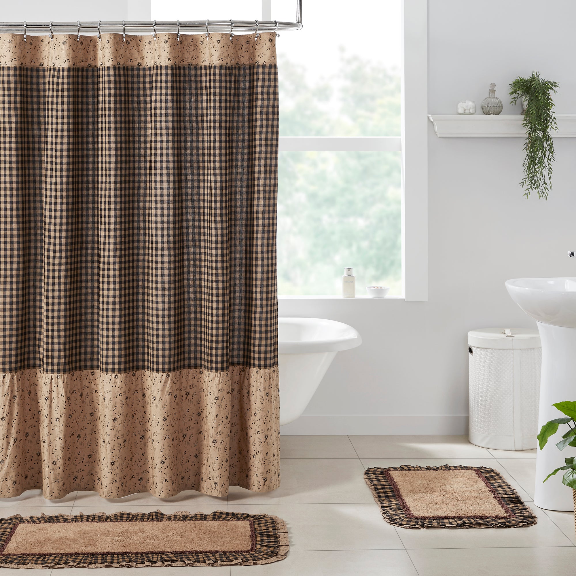 Brown deals shower curtain