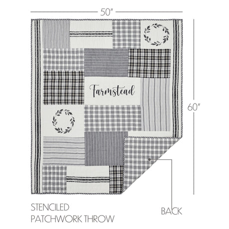 80437-Sawyer-Mill-Black-Stenciled-Patchwork-Throw-60x50-image-1