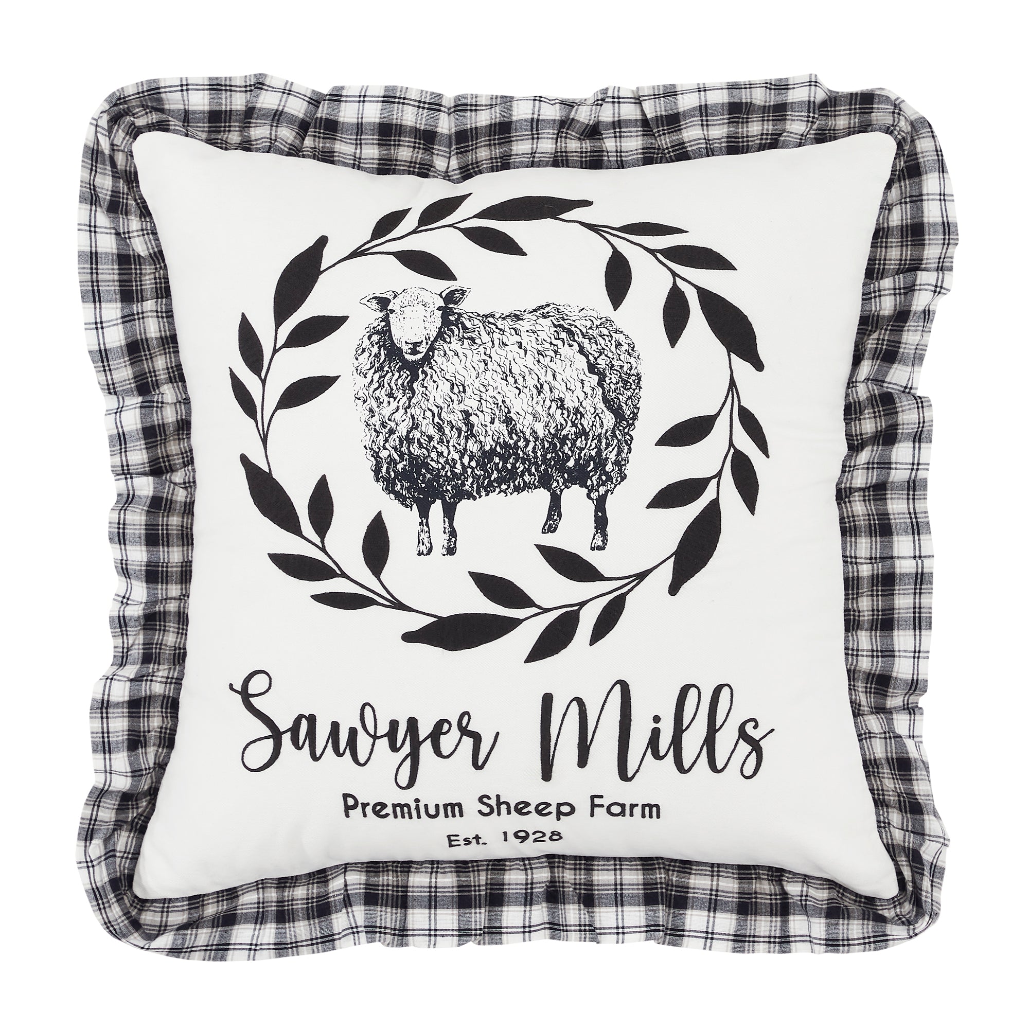 Black and best sale white farmhouse pillows