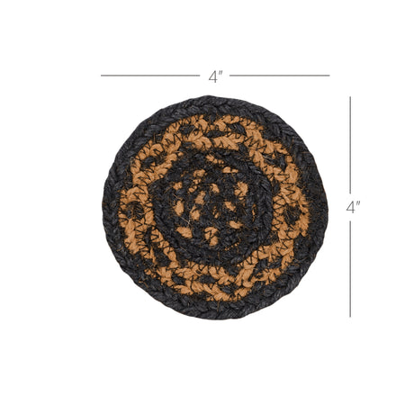 81315-Black-Tan-Jute-Coaster-Set-of-6-image-1