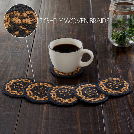 81315-Black-Tan-Jute-Coaster-Set-of-6-image-2