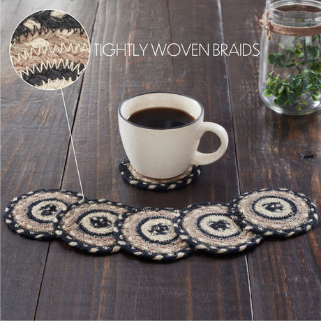 81444-Sawyer-Mill-Charcoal-Creme-Jute-Coaster-Set-of-6-image-2